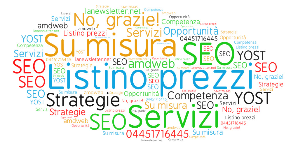 Listino prezzi sito web